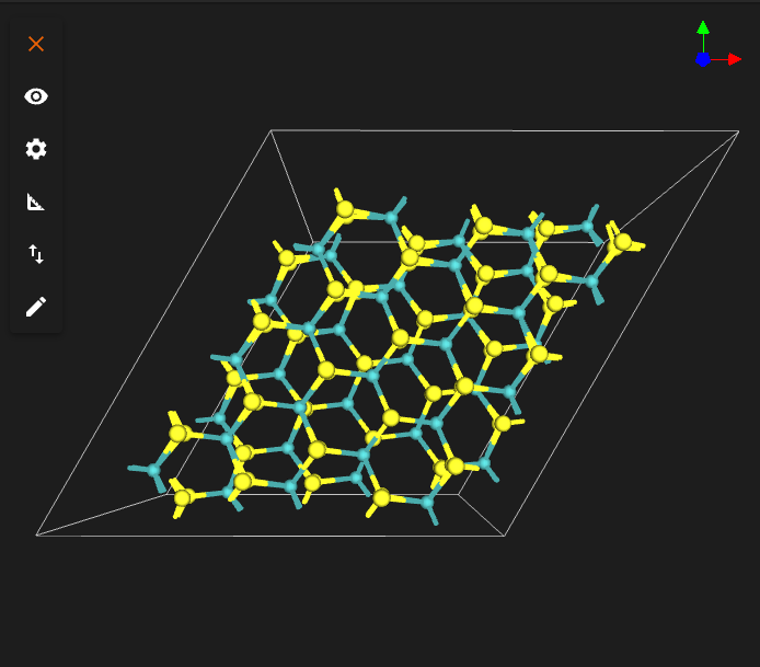 MoS2 Twisted Bilayer, 13.2 degrees Result Material, 13 degrees