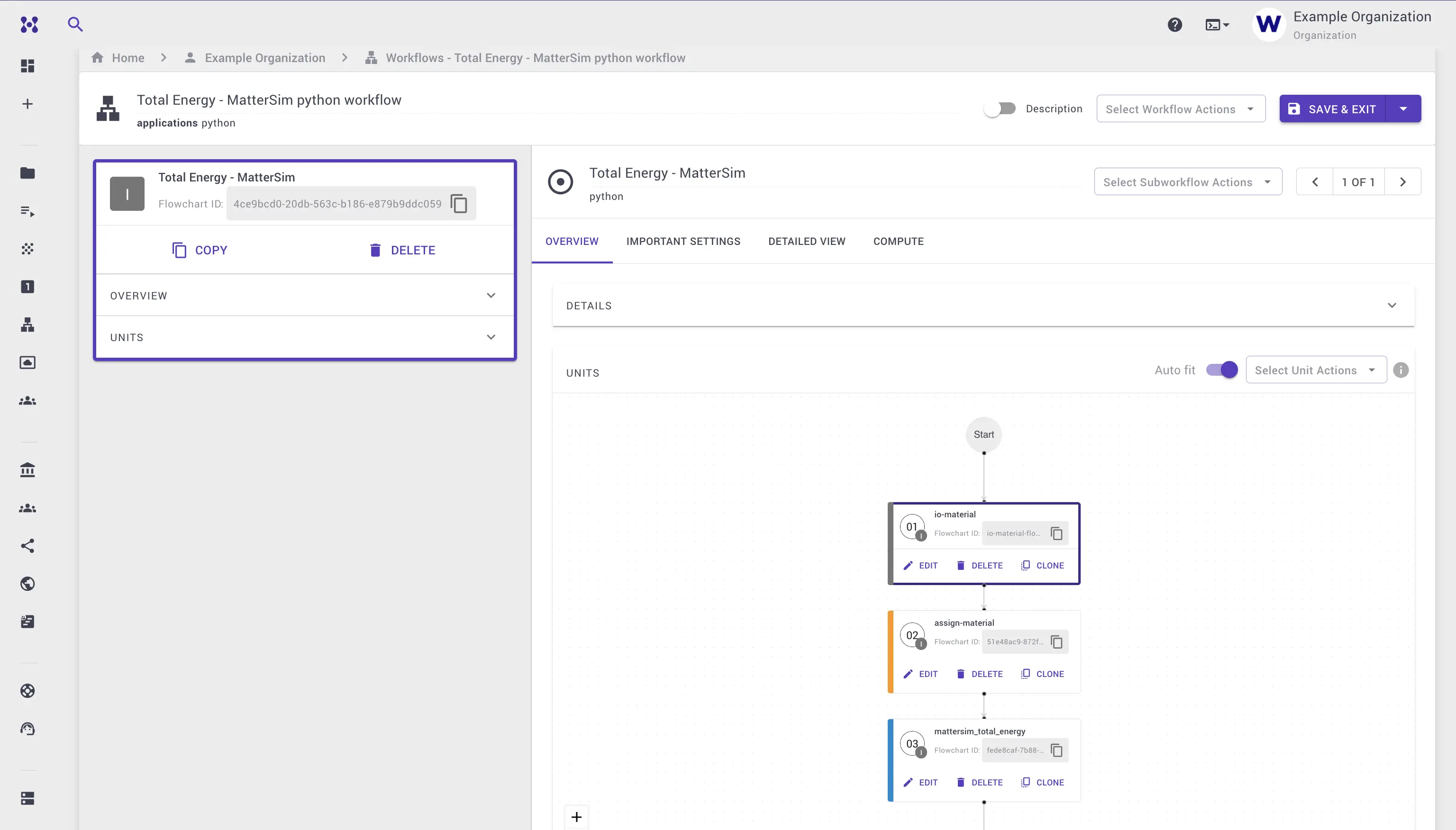 MatterSim workflow units MatterSim workflow units